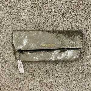 Victoria Secret gold makeup bag